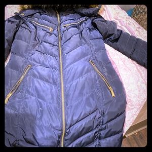 Michael Kors long down coat with detachable hood
